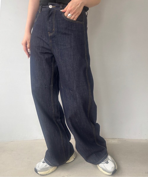サイドシーム ワイドデニムパンツ FX25K062【Fano Studios
