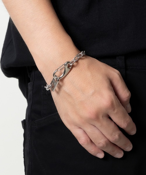 N(N) LOGO PLATE HOLE CHAIN BRACELET / ロゴプレート ホールモチーフ