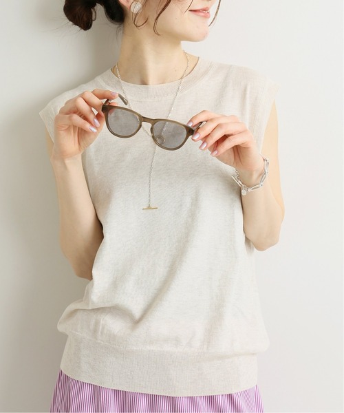 IENA（イエナ）の「コットン麻ノースリーブプルオーバー◇（ニット