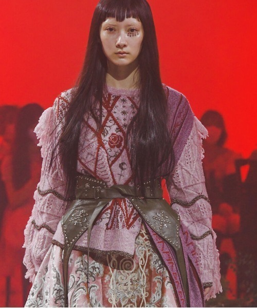 rurumu:（ルルムウ）の「rurumu:/ルルムウ/mix motif pleats knit PO