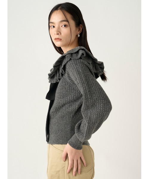 FRAY I.D（フレイアイディー）の「フリルカラーケーブルプルオーバー