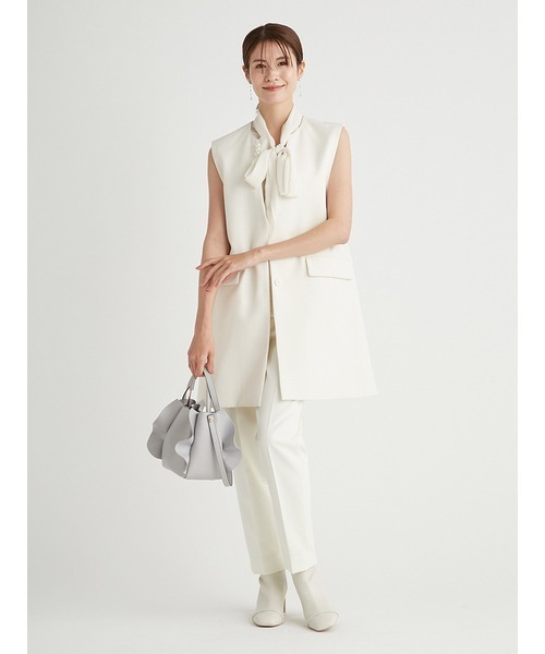 CELFORD（セルフォード）の「フリルパールネックロングジレ（ベスト