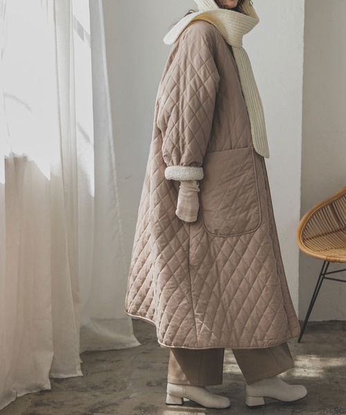 rectangle（レクタングル）の「キルト×ボアリバーシブルロングコート
