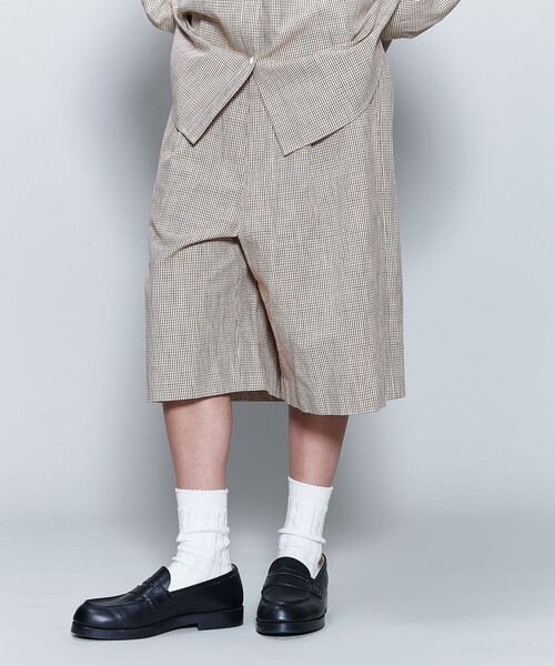 6（ロク）の「＜6(ROKU)＞コットン チェック ショート パンツ（その他