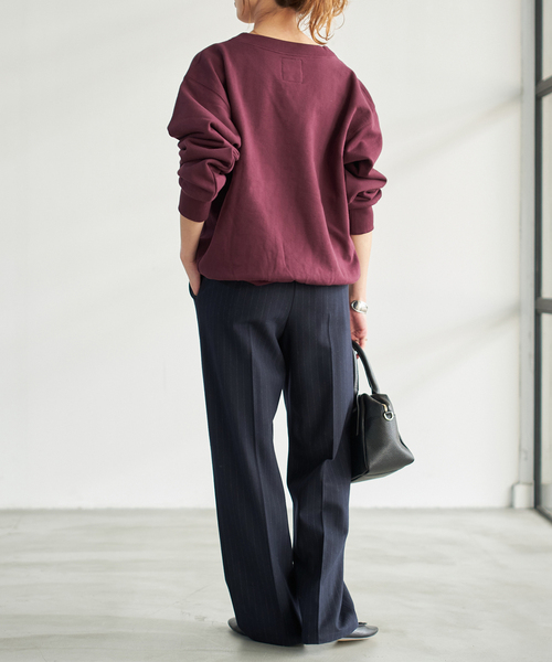 セール】《手洗い可》起毛タックテーパードパンツ（スラックス