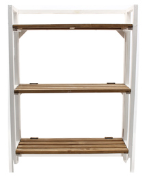 salut!（サリュ!）の「ｵｰﾙﾄﾞｳｯﾄﾞ折りたたみ3段ﾗｯｸ（インテリア雑貨