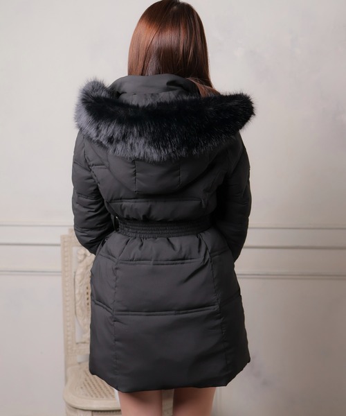セール】ボリュームファーフェイクダウンコート（ダウンジャケット