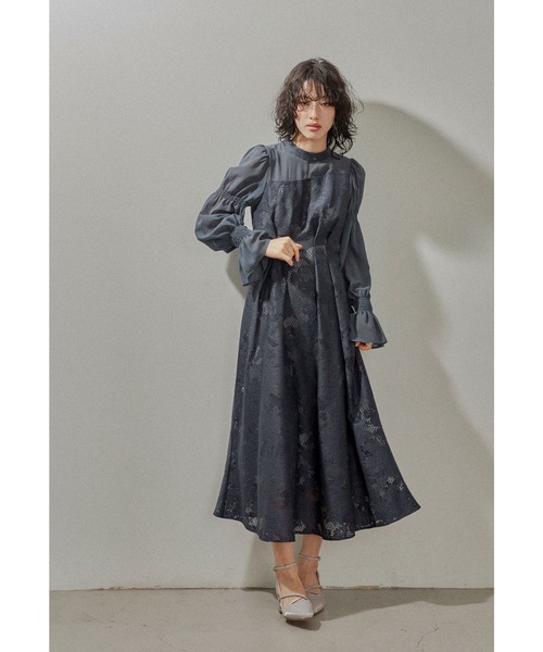 アシンメトリータックドレス 結婚式 パーティードレス 同窓会 お呼ばれ