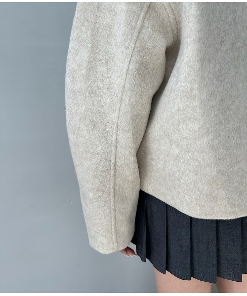 リボンタイ ショートウールコート FQ24W101【Fano Studios