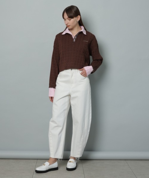 CADUNE（カデュネ）の「ケーブルポロニット（ニット/セーター）」 - WEAR