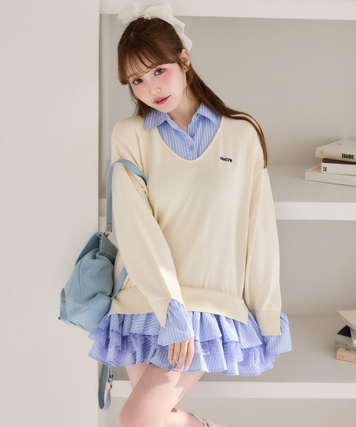 セール】ドッキングミニワンピース（ワンピース）｜one after another