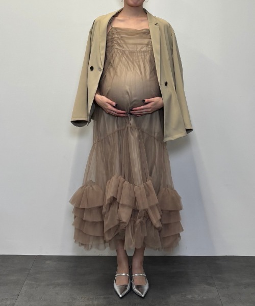 2点セットアイテム】ボリュームチュールジャケットセットドレス