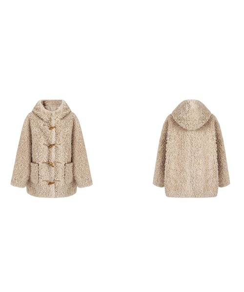 フード付き トグルボタン ファーコート FD24W235【Fano Studios