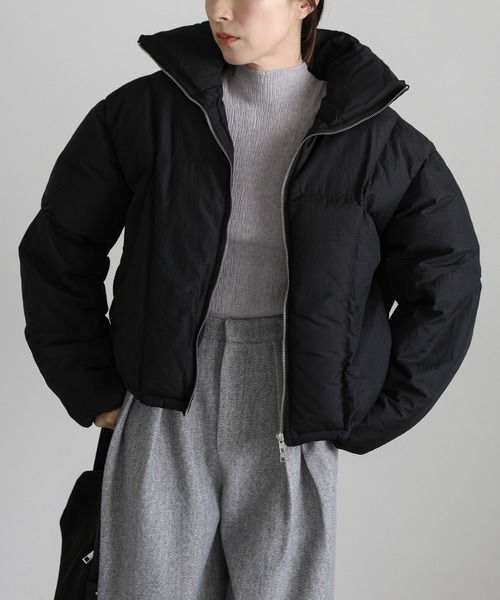 ダブルジップファイバーショートダウン（ダウンジャケット/コート