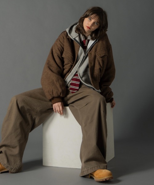 CIVVY.（シヴィ―）の「Herringbone flight jacket - ヘリンボーン