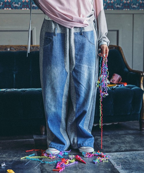 MODE NORM CORE】デニムパッチワークパンツ（デニムパンツ）｜niko and