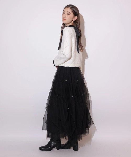 Rirandture（リランドチュール）の「パールタッキングチュールスカート