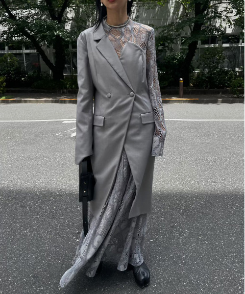 Ameri（アメリ）の「UND SUIT DOCKING LACE DRESS（ワンピース）」 - WEAR