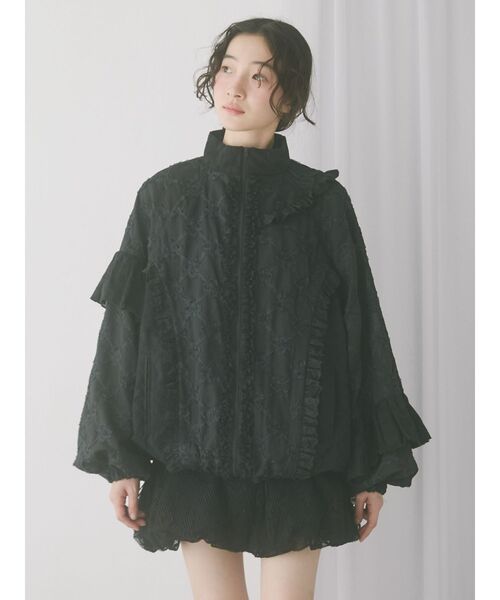 merry jenny（メリージェニー）の「flower frill laceブルゾン