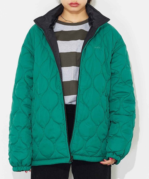 X-girl（エックスガール）の「REVERSIBLE QUILTED JACKET（ナイロン