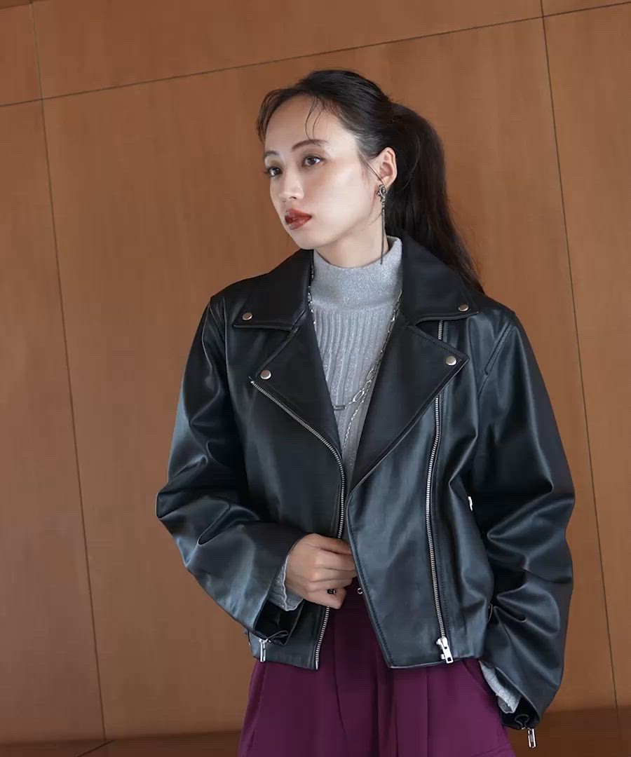 セール】レザーWライダース(HARE)（ライダースジャケット）｜HARE