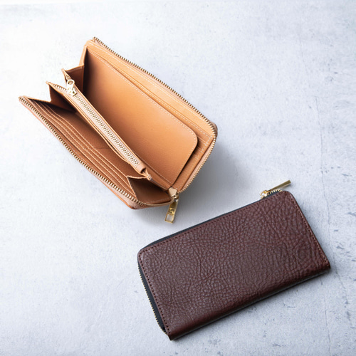 在庫限りの特選SALE】長財布 栃木レザー L字ファスナー スキミング防止