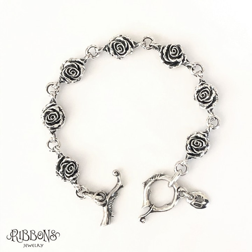 受注製作】Link Rose Bracelet【薔薇/ゴシック/スターリングシルバー