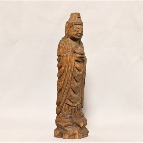 円空仏 摸刻：弁財天（高さ：30センチ 作品番号：bz20190603） 彫刻 円