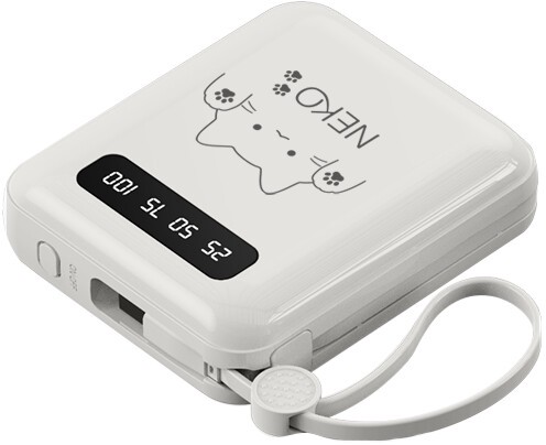 NK-409 NEKO ケーブル内蔵超ミニモバイルバッテリー6000mAhの商品