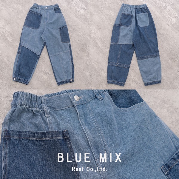 シェリーさん リビルドパッチポケットデニムパンツ GLAY MIX リビルド