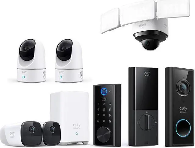 eufy Security Home Kit, eufyCam 2C Pro 2-Cam Kit,Floodlight Cam 2