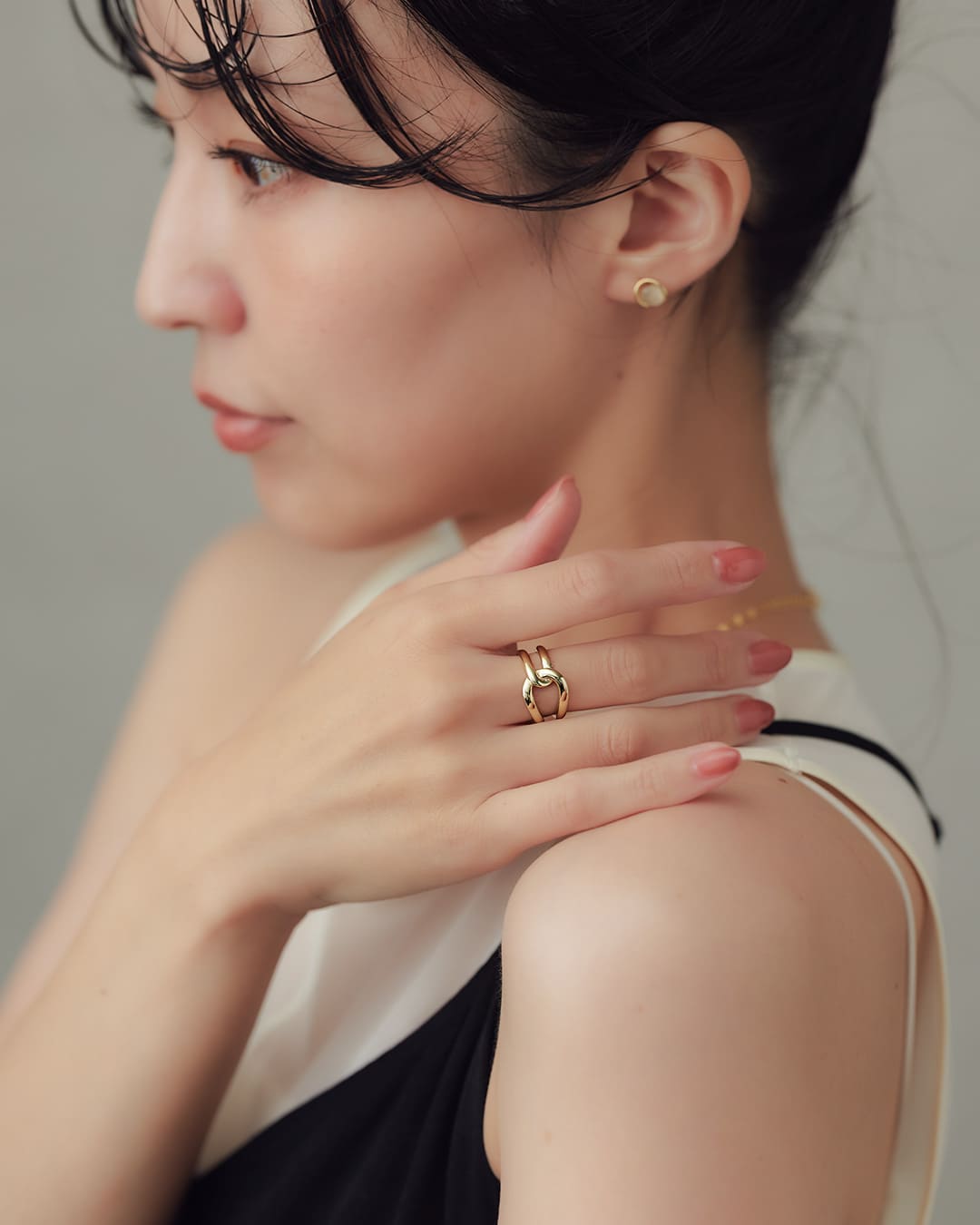 S925/18KGP】クロスツイストリング【美人百花5月号掲載】 – ChooMia