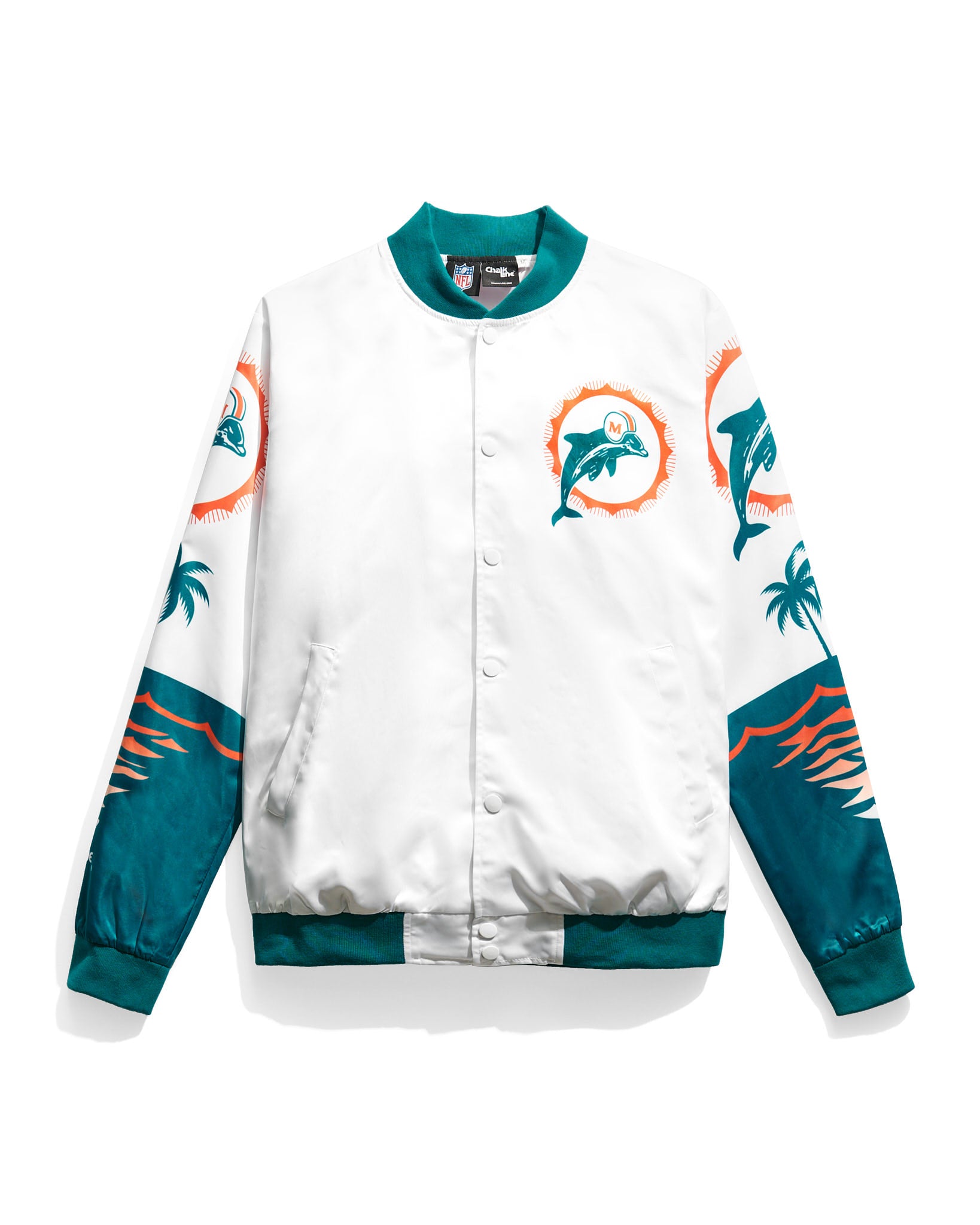 Miami Dolphins Fanimation Satin Jacket – Chalk Line Apparel