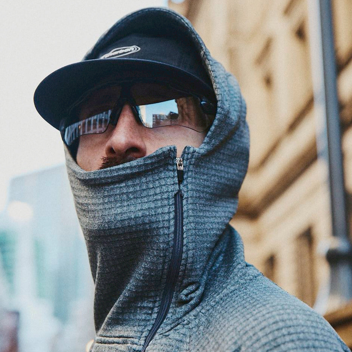 POLARTEC POWER GRID ZIP UP HOODIE