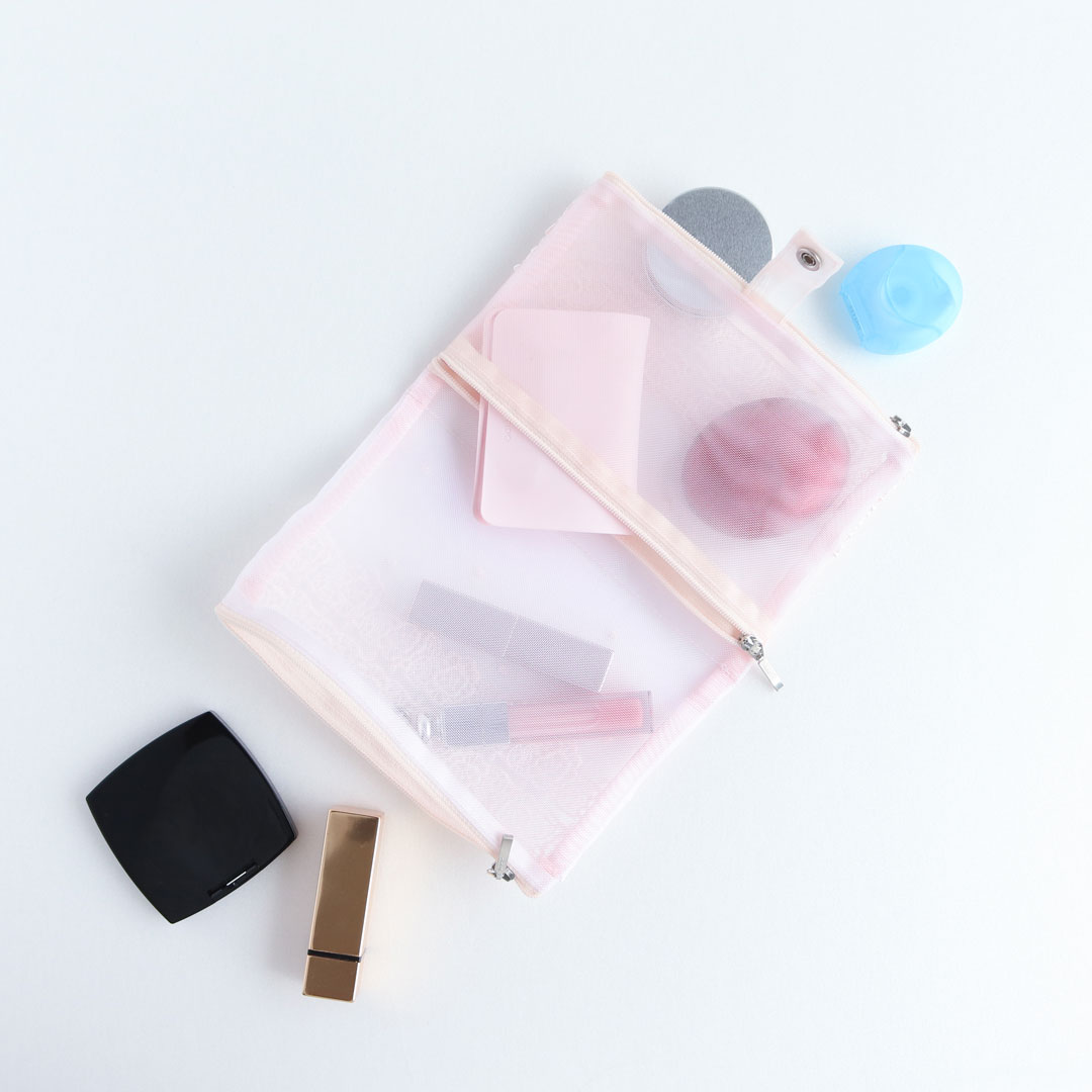 モダンローズメッシュ小物/マルチポーチ（ピンク） | 横浜元町 近沢