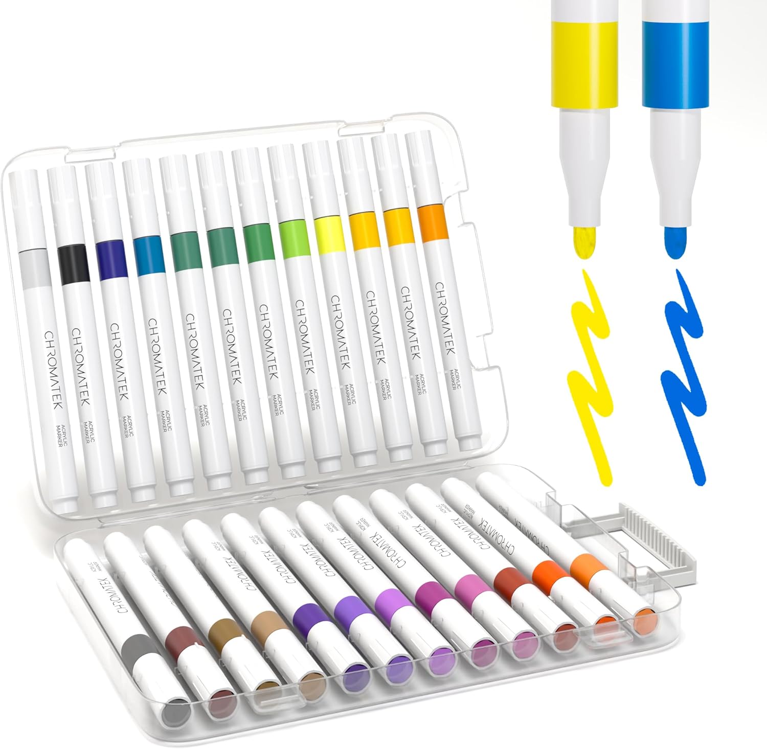 24 COLORS WATERPROOF ACRYLIC PAINT MARKERS – Chromatek
