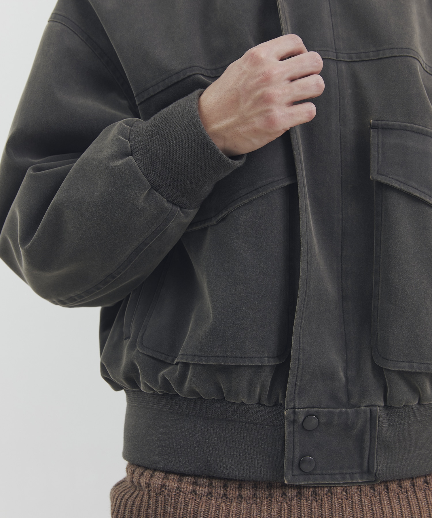 エイジングスウェードボンバージャケット(1 DARK GREY): : メンズ