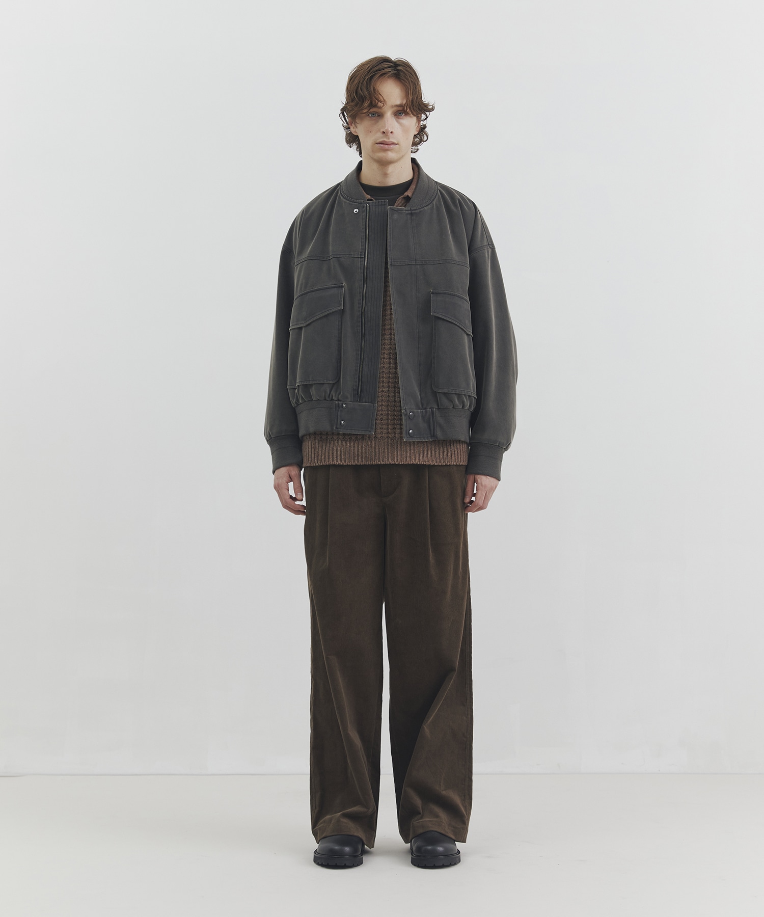 エイジングスウェードボンバージャケット(1 DARK GREY): : メンズ