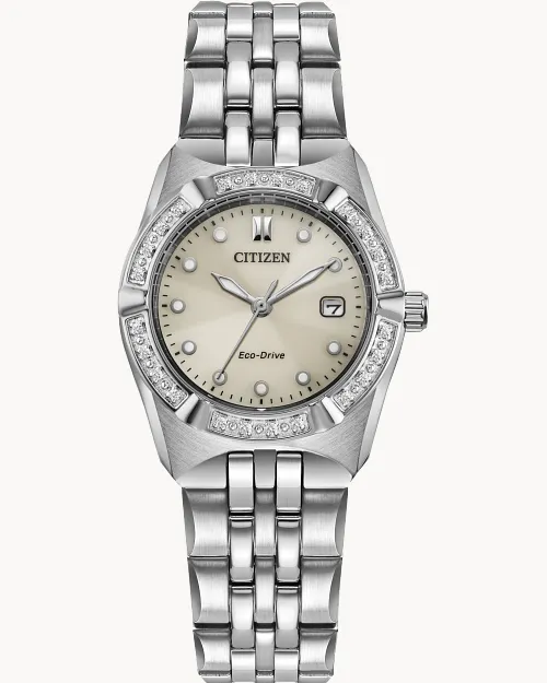 Corso Diamond Taupe Dial Stainless Steel Bracelet EW2710-51X | CITIZEN