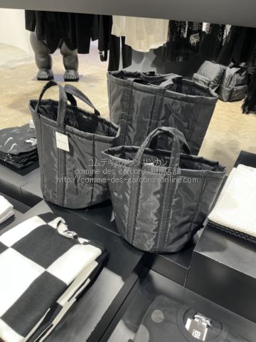ブラック コムデギャルソン×ポーター 中わた ナイロン トートバッグ
