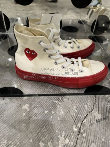 Play コムデギャルソン 日本限定コンバース ハイ-白--チャックテイラー
