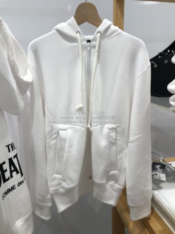 コムデギャルソン ビートルズ ロゴ・パーカー-フーディー-白-2022AW