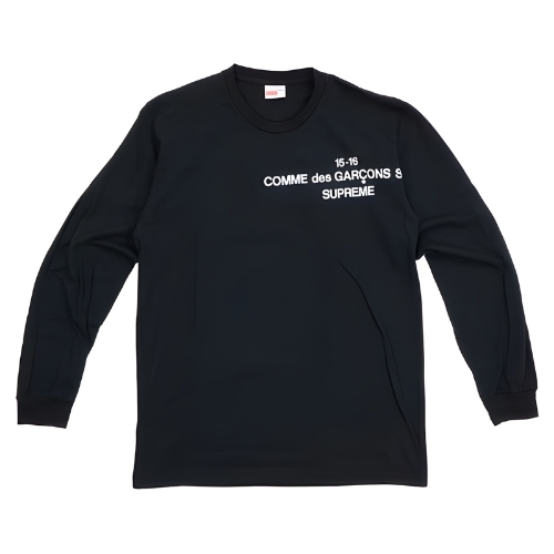 Comme Des Garcons x Supreme Long Sleeve Tee Black