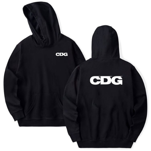 CDG Black Hoodie with Front & Back Logo - Official CDG Store