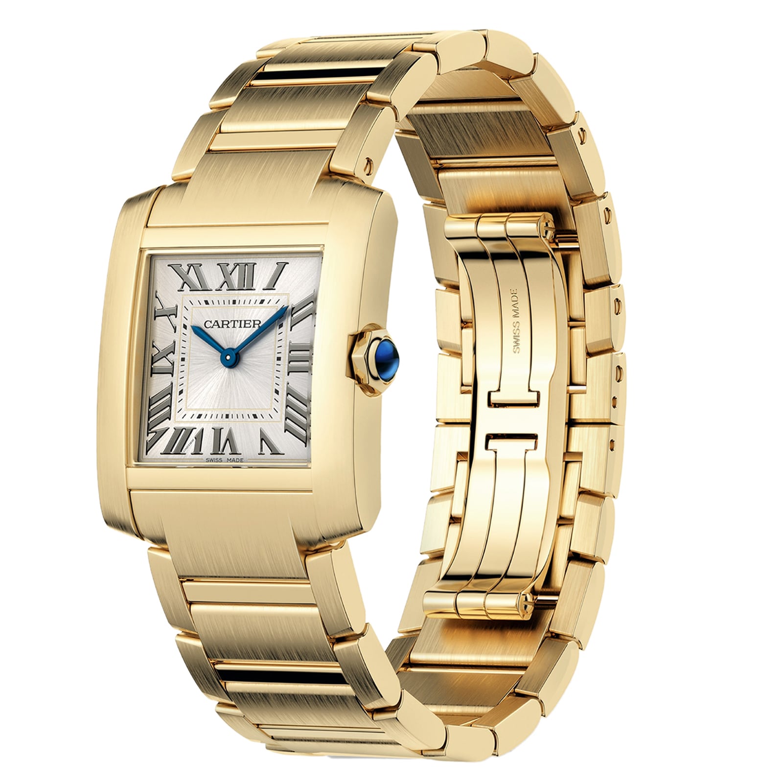 Cartier Tank Française Watch Medium Model, Quartz Movement, Yellow