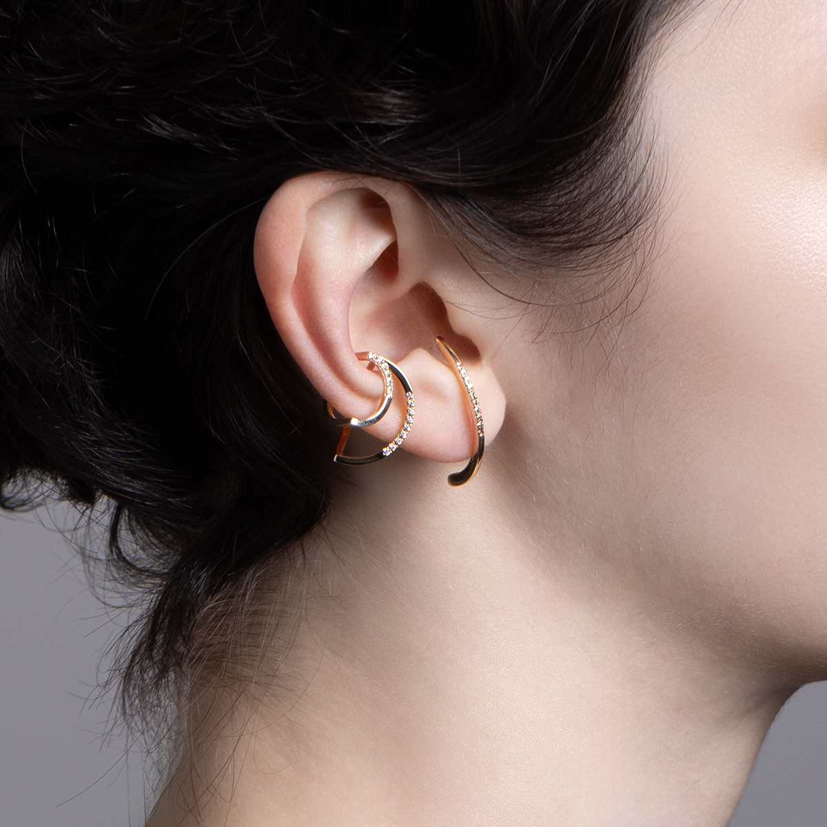 BIRD OF PARADISE ネイキッド ストーン スタッド ピアス / カーネリアン