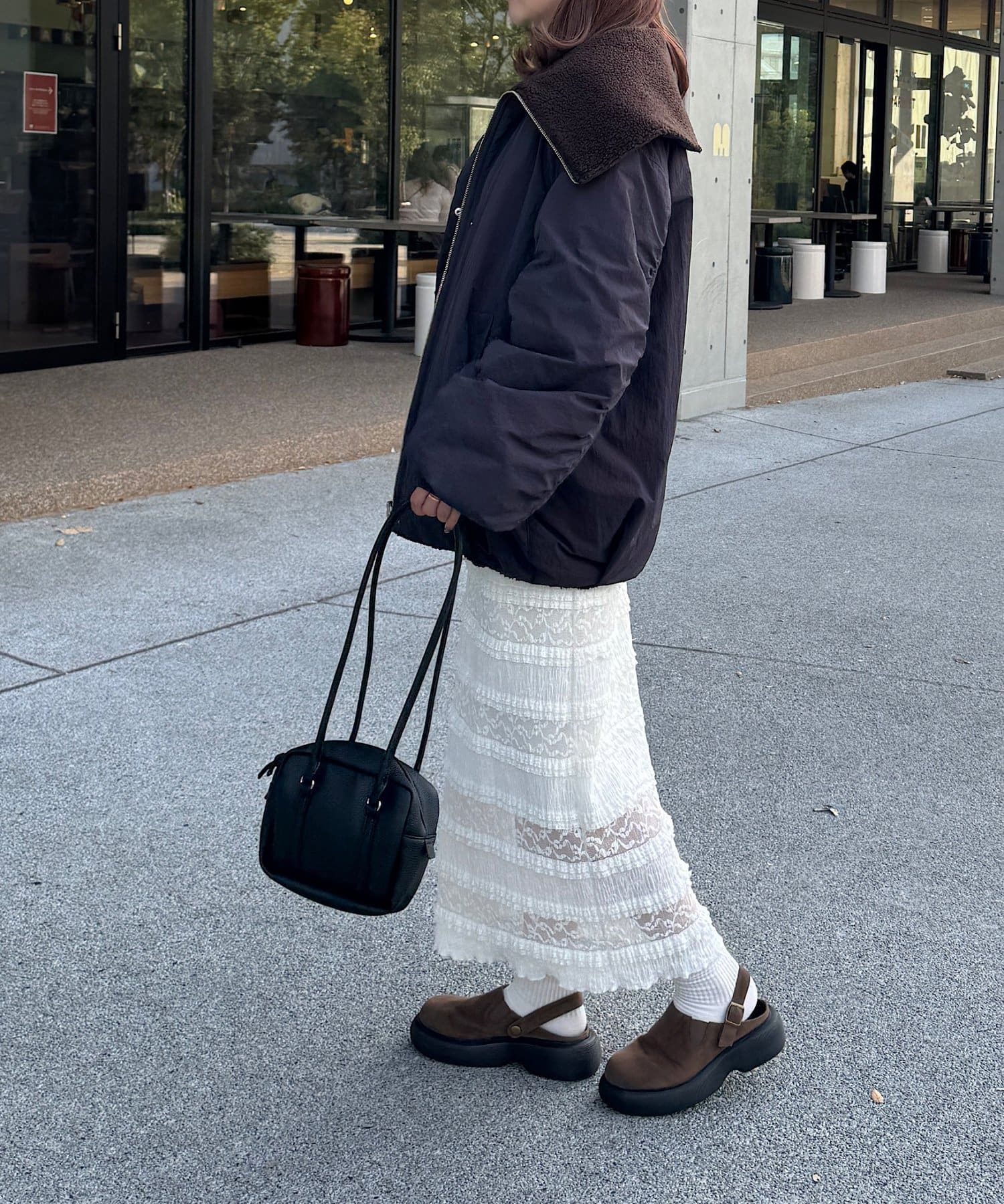 小顔見え/リバーシブル】ビッグカラーアウター≪インフルエンサー企画