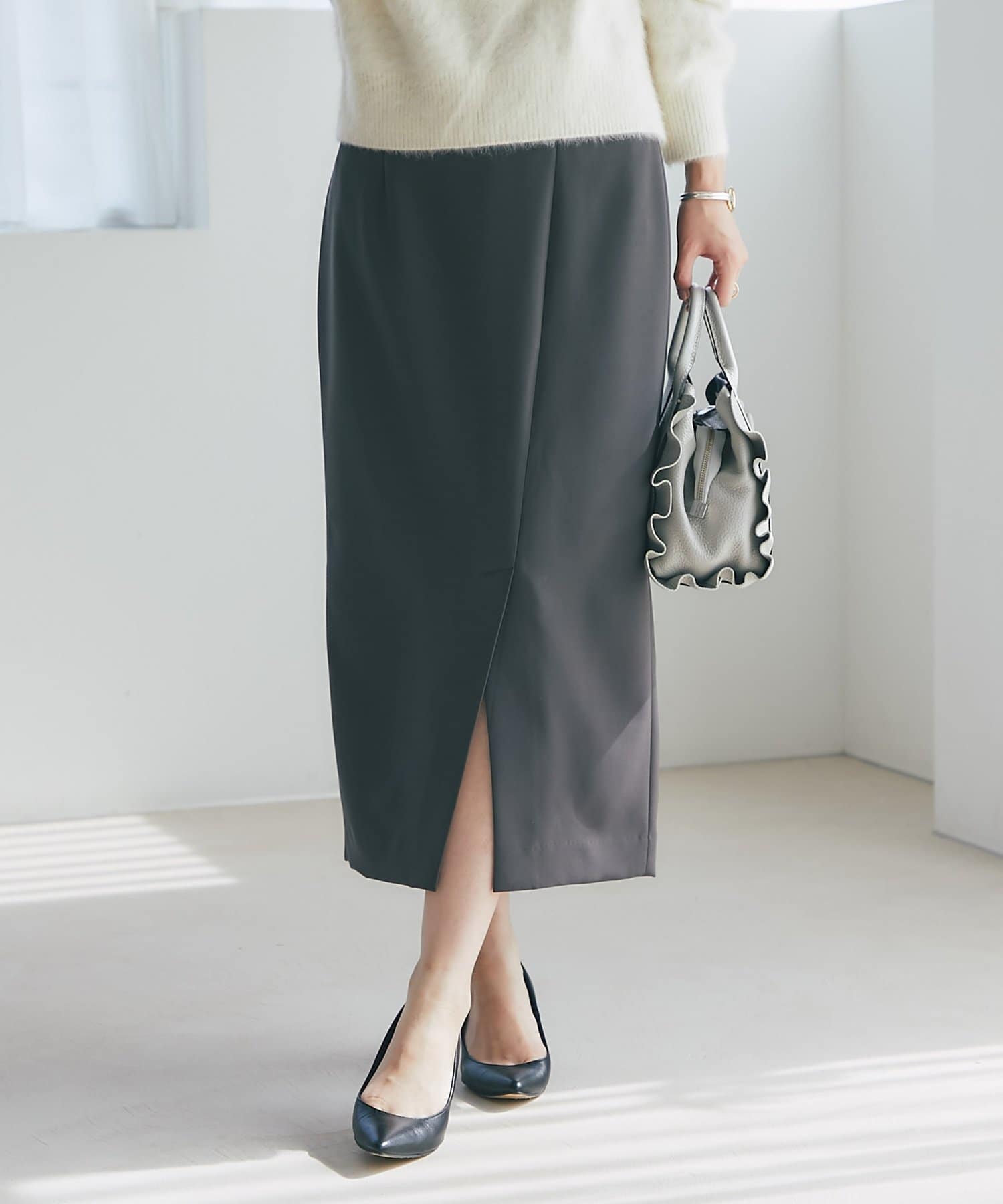 お上品シルエット】ダブルクロスナロースカート | La boutique BonBon