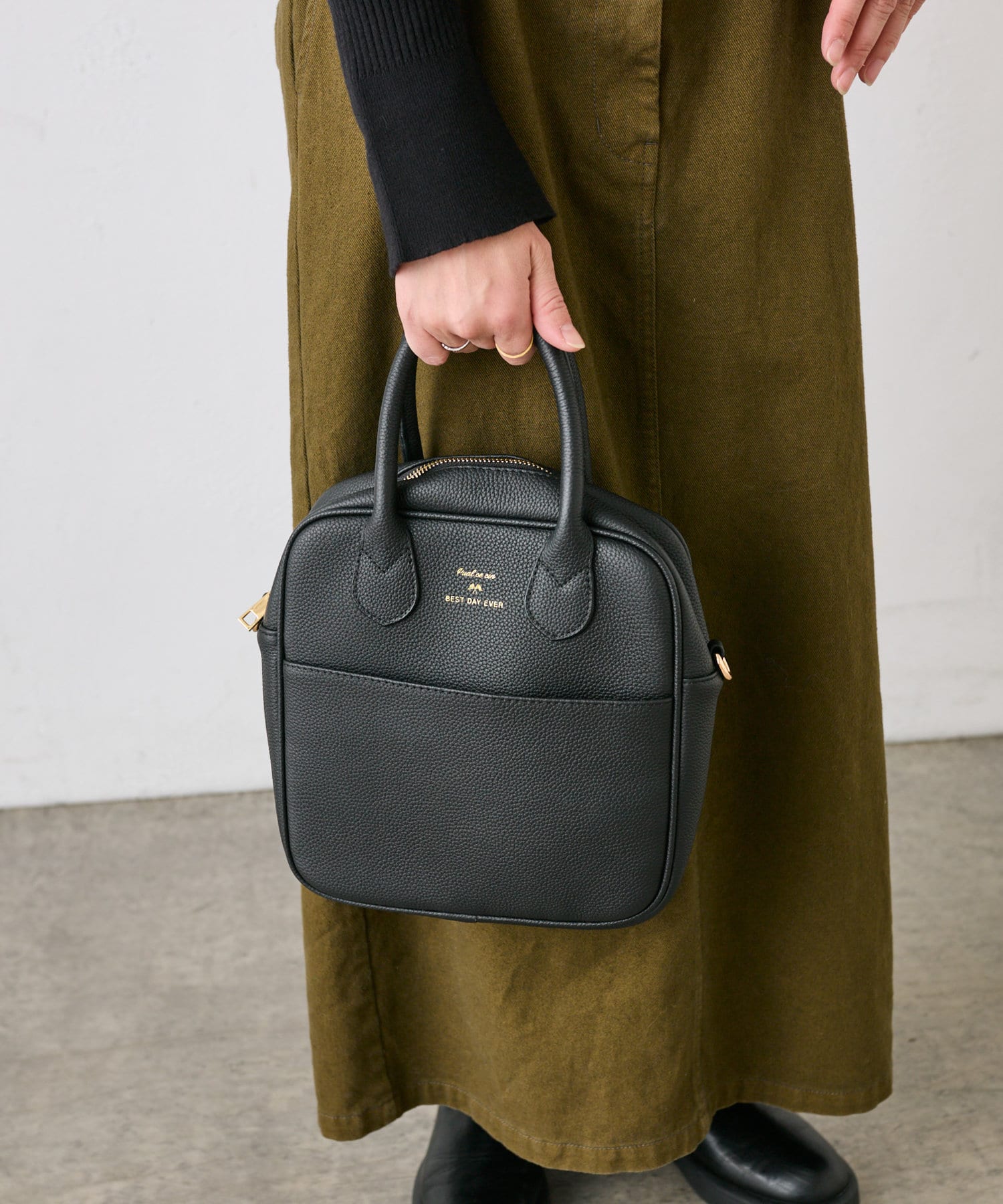 2WAYスクエアレザーバッグ | PUAL CE CIN(ピュアルセシン)レディース