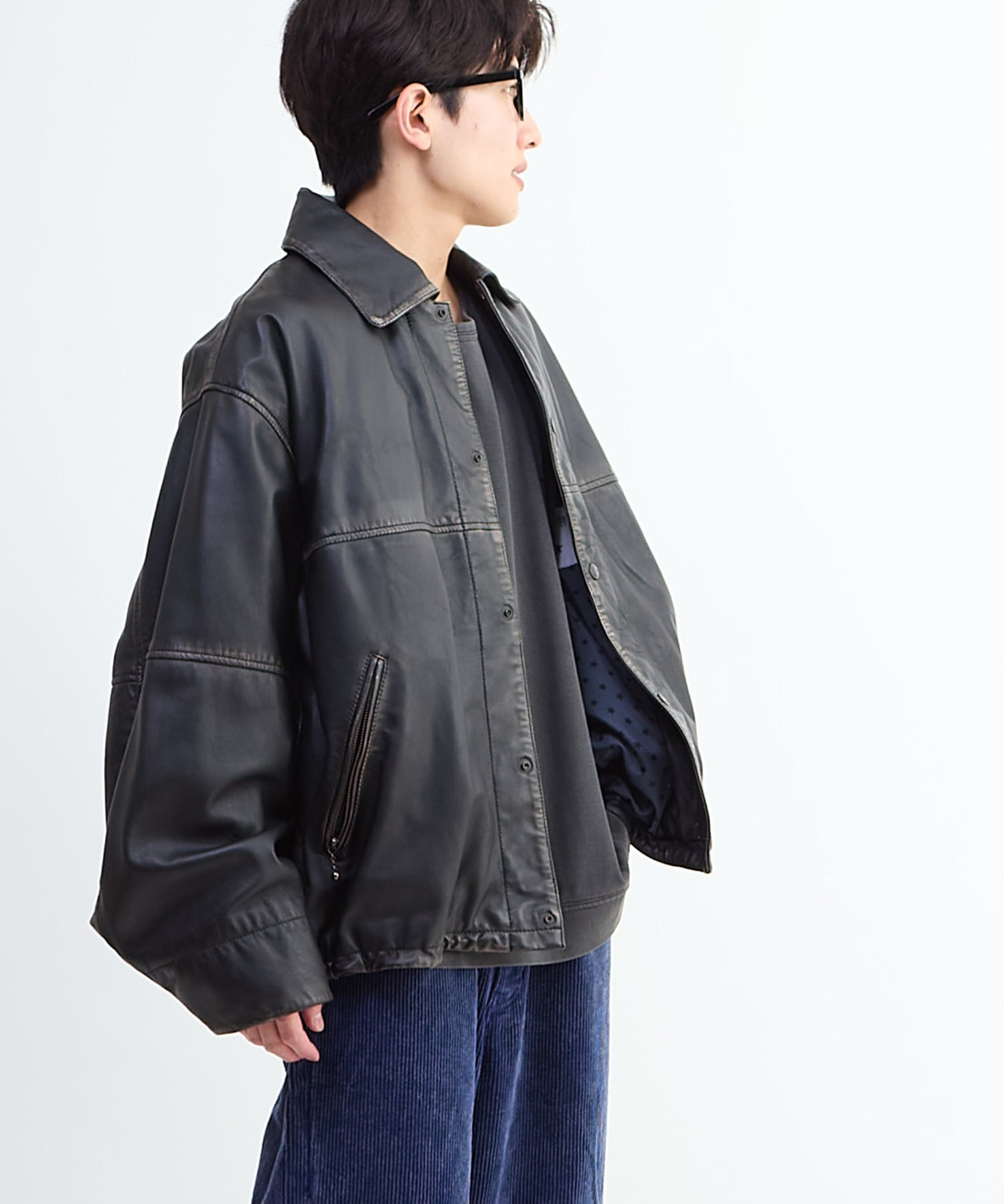 DAMAGED SHEEP LEATHER JACKET｜CONVERSE TOKYO (コンバーストウキョウ